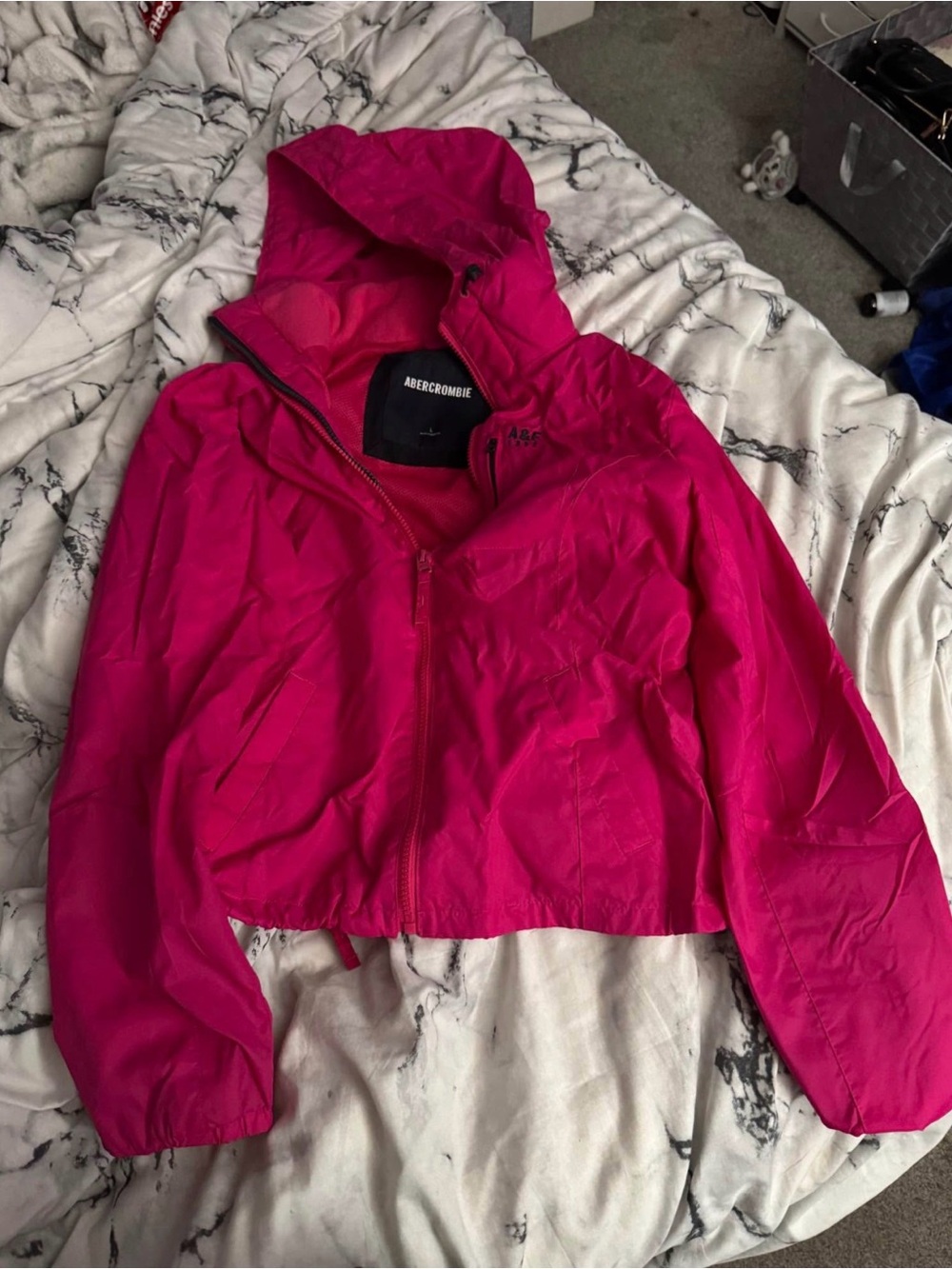 Abercrombie Pink Rain Jacket